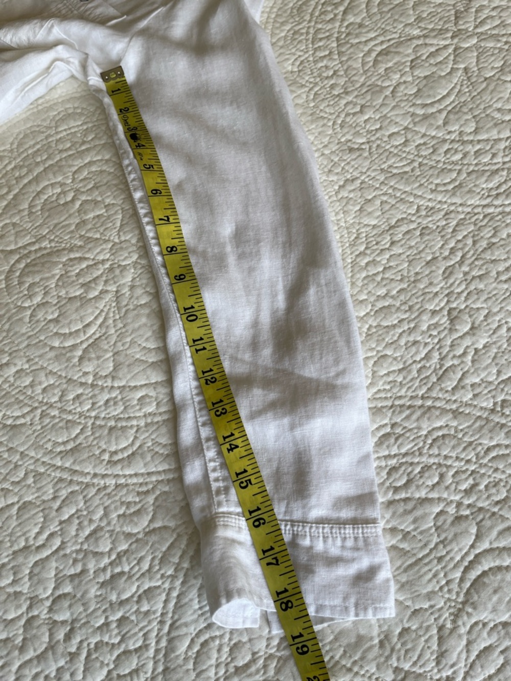 Talbots Linen Button-Front Lightweight Tunic Top White Women's Medium Beachy - Picture 12 of 14